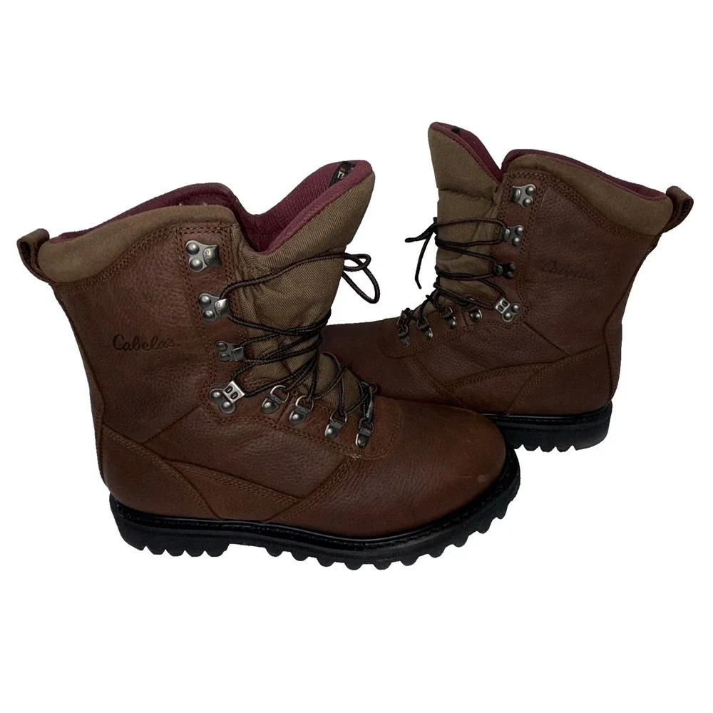 Cabela's Men's Iron Ridge 800 Gram Hunting Boots Gorpcore Grunge Sz 10.5 D Trail